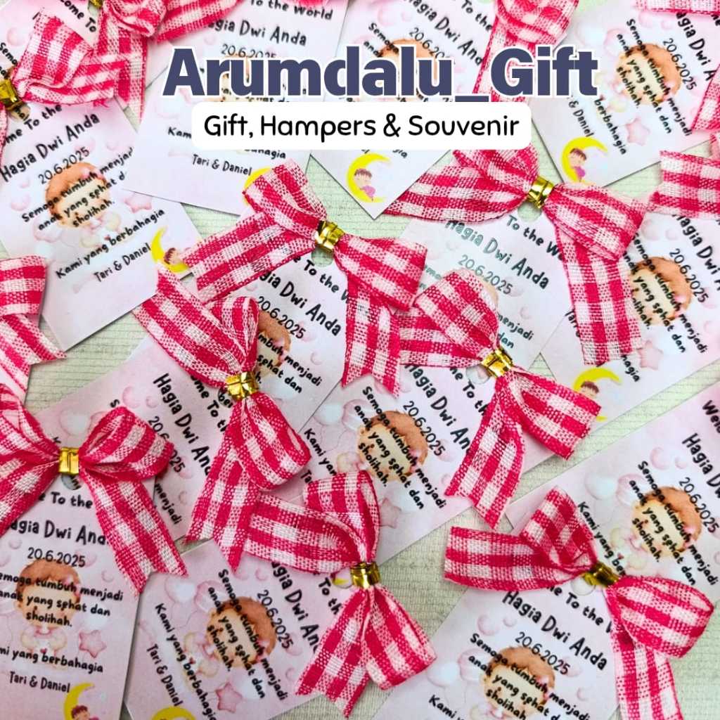 

TERMURAH Pita Kotak Souvenir + Kartu Hangtag Souvenir isi 50pcs