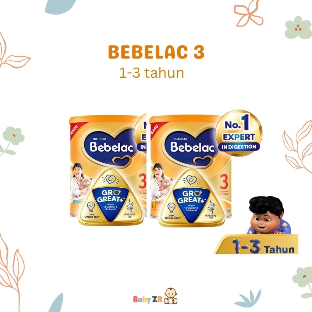 

Bebelac 3 (1-3thn) & Bebelac 4 (3-6thn) Rasa Vanila / Madu 800gr - Susu Pertumbuhan Anak