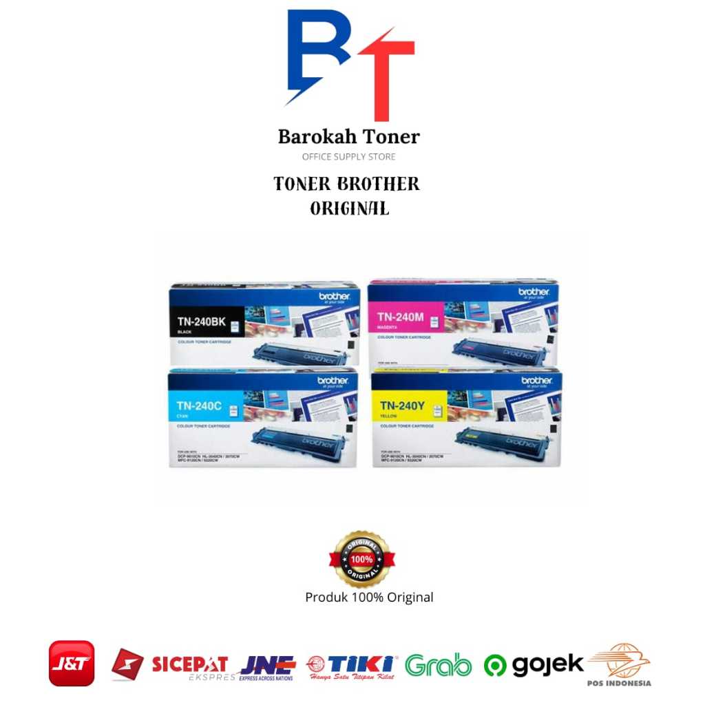 Toner Brother TN - 240 (BK, C, Y, M) = HL-3040CN | 3045CN | DCP-9010CN