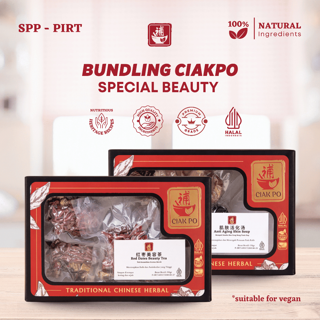

Ciak Po - Bundling Special Beauty (Red Dates Beauty Tea + Anti Aging Skin Soup)