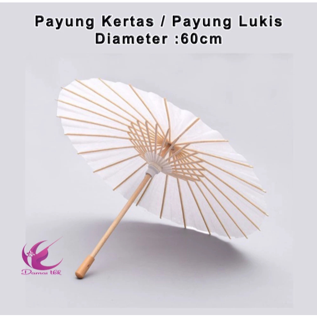 

Payung kertas payung lukis putih polos (Diameter : 60cm / 20cm / 40cm )