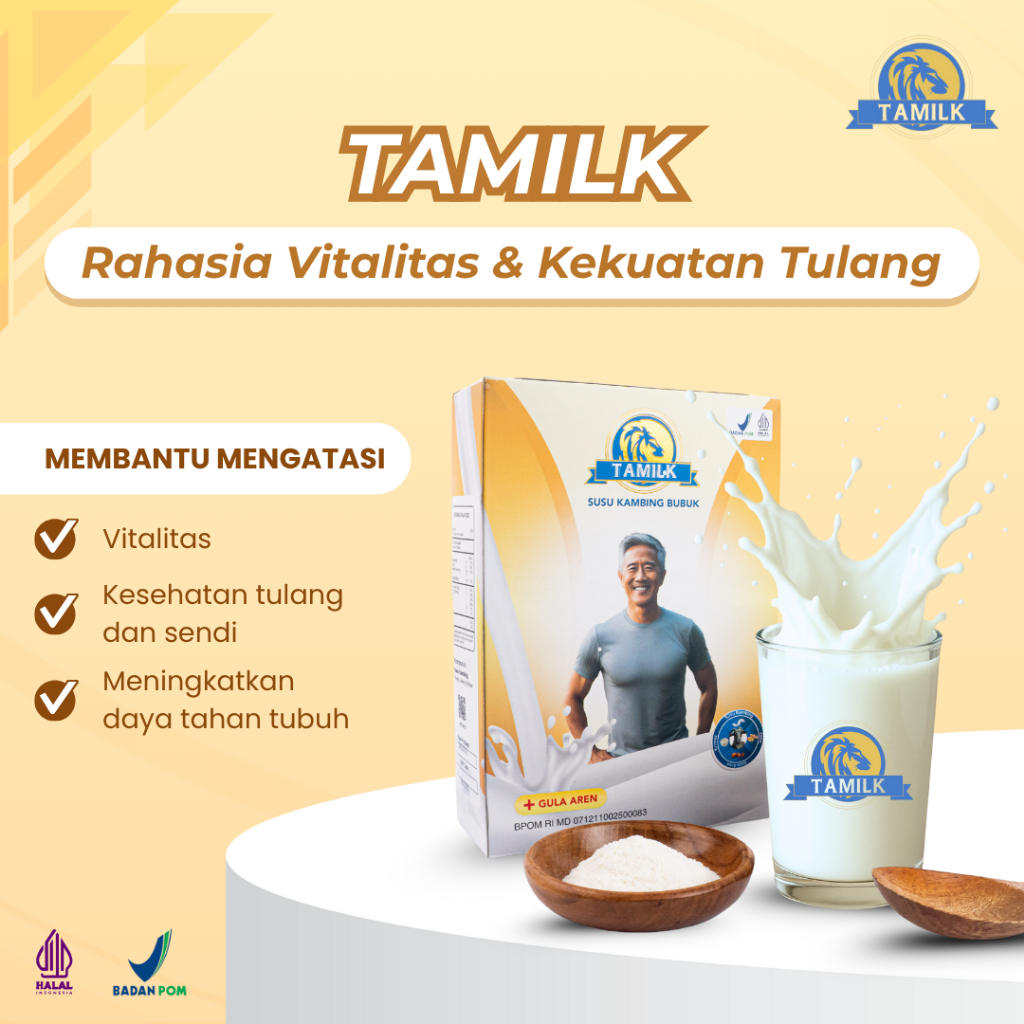 

TAMILK – Susu Kambing Herbal Bubuk Menambah Vitalitas Kekuatan Tulang dan Sendi