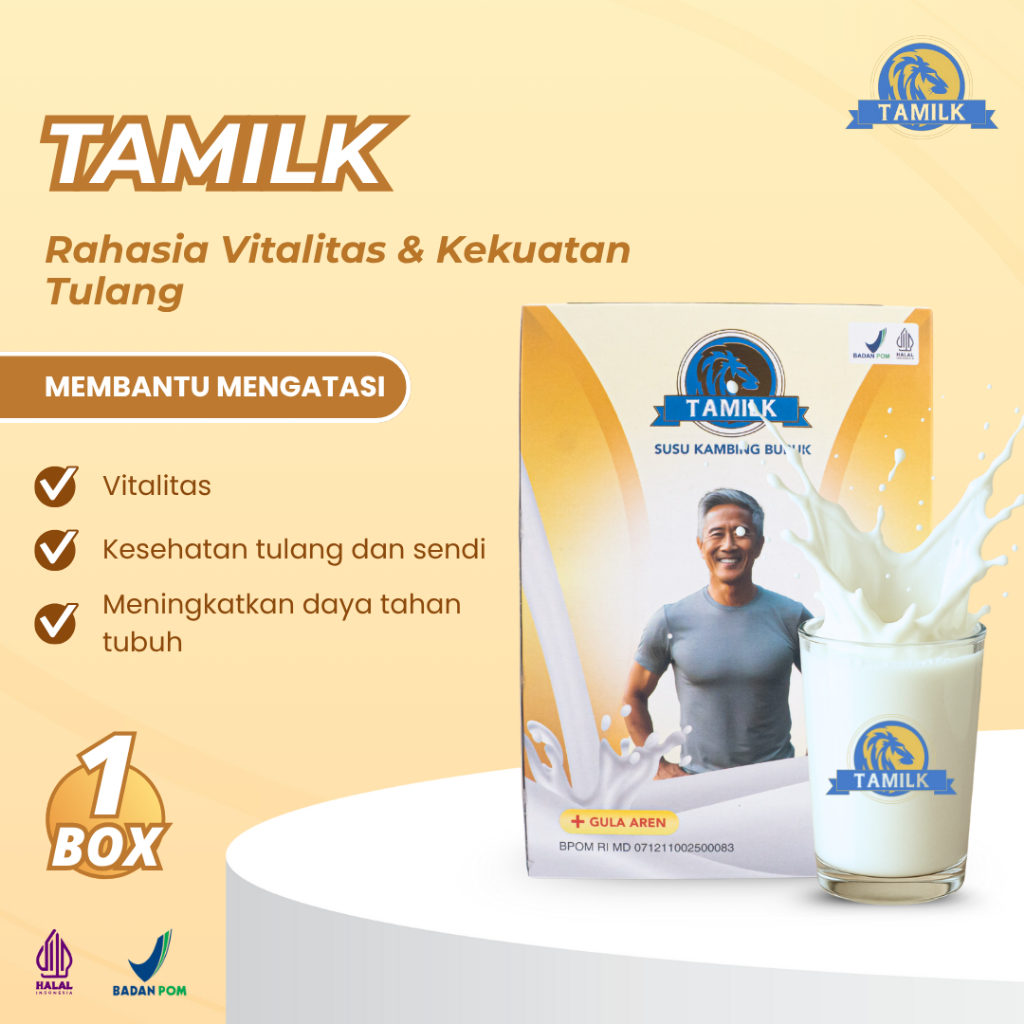 

TAMILK – Susu Kambing Herbal Bubuk Menambah Vitalitas Kekuatan Tulang dan Sendi