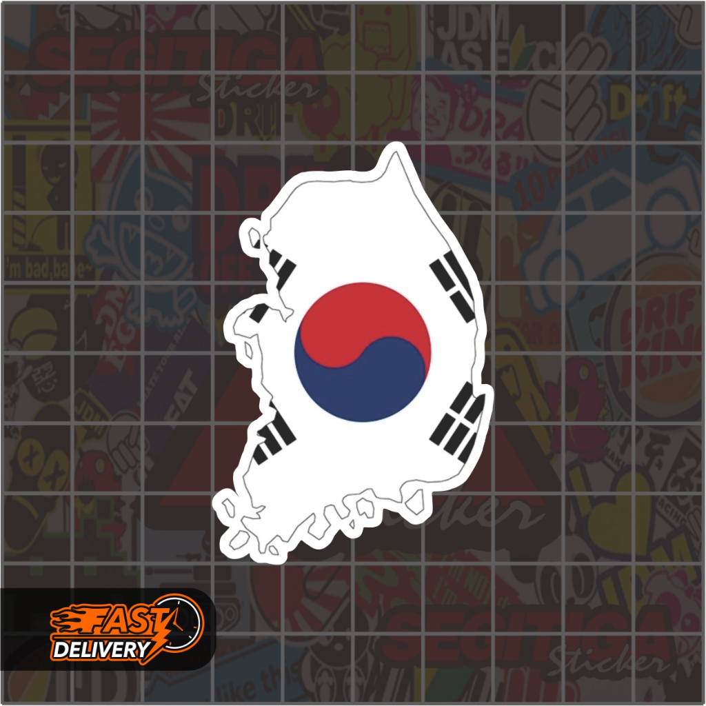 

Sticker Peta Korea Selatan Ukuran 4 x 6 Cm