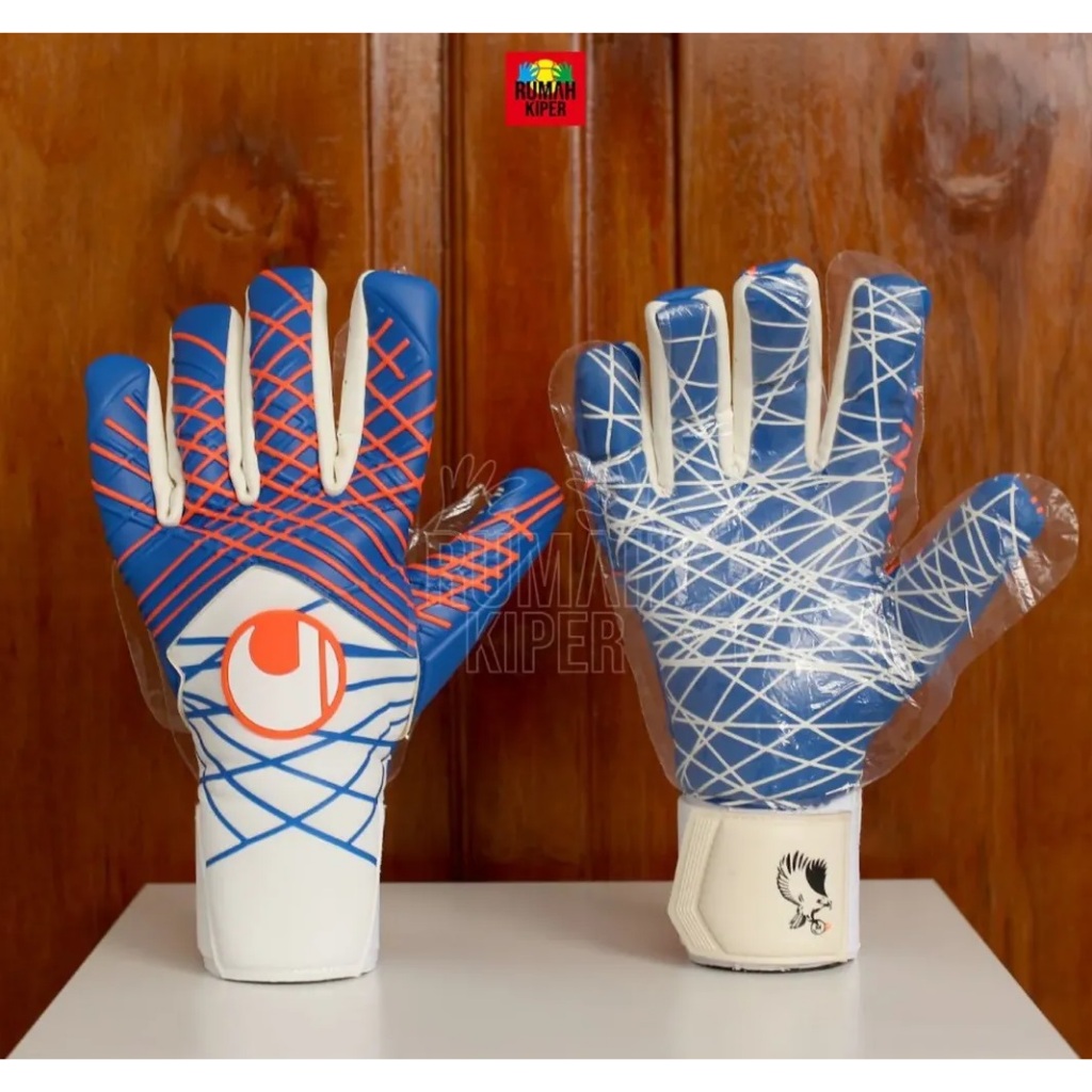 UHLSPORT PREDICTION ULTRAGRIP HN MAIGAN WHITE/ROYAL/FLUORED ( SKU : BR 35625 ) Sarung Tangan Kiper
