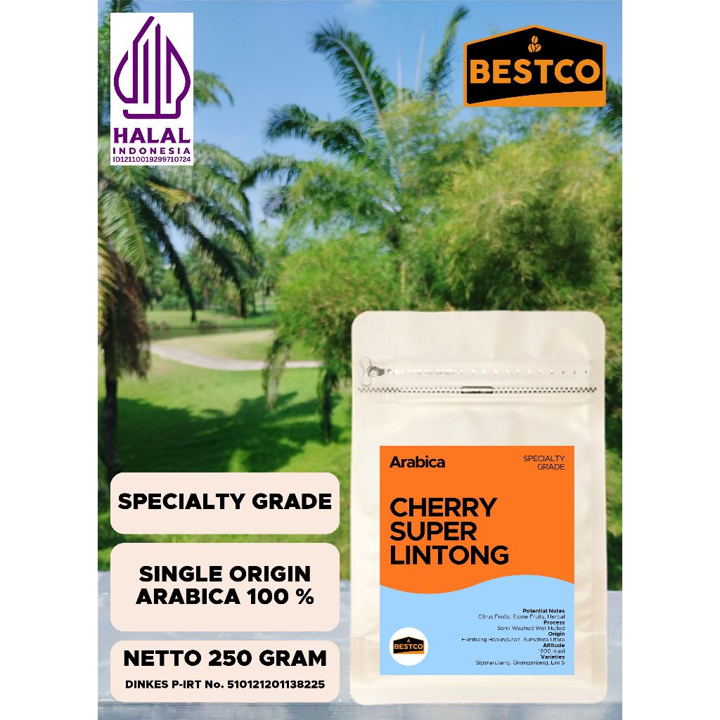 

Kopi Bestco Specialty Arabica Cherry Super Lintong 250 gr