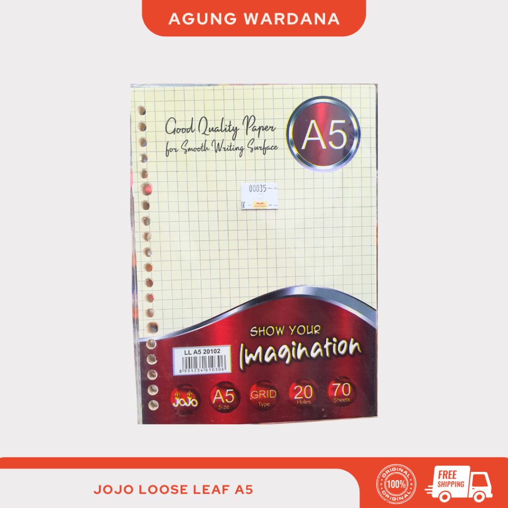 

JOJO LOOSE LEAF A5 KERTAS BINDER