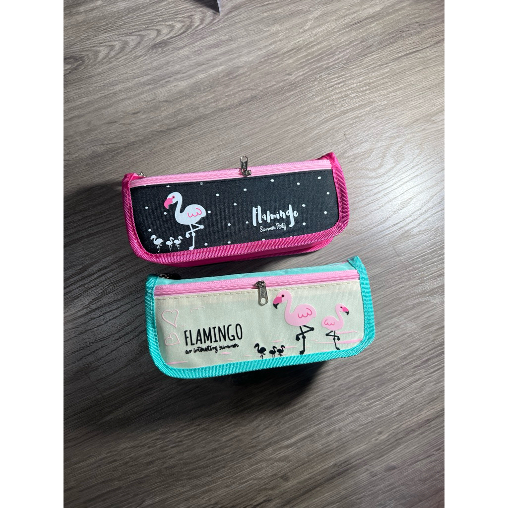 

dompet pensil 2 res flamingo
