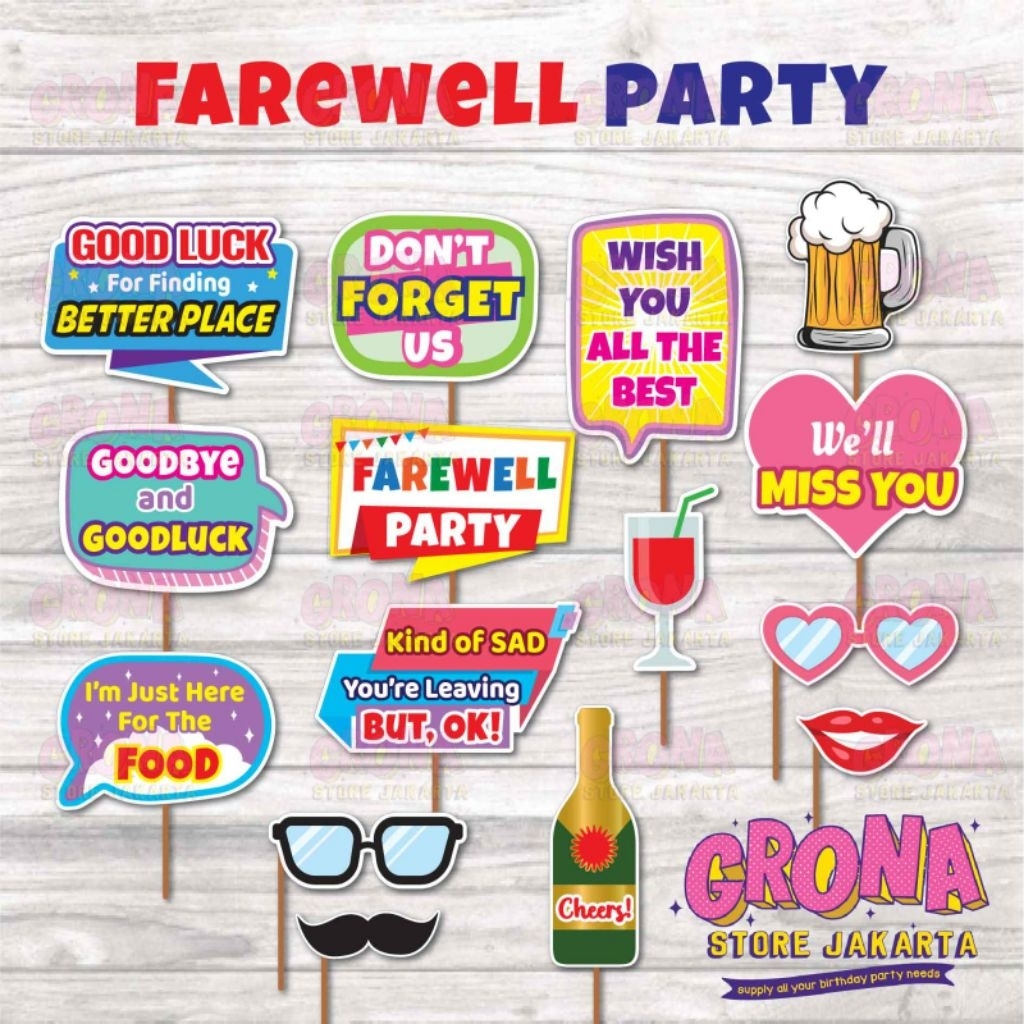 ACC Photobooth Farewell party Aksesoris Foto Farewell party / Photo Props Farewell party