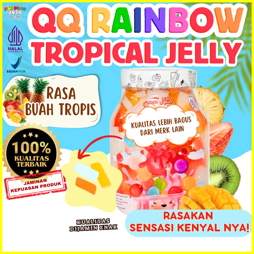 

QQRainbowJellyKonyakuToppingMinumanKombinasi BUBUQU Bubuk Minuman Powder Drink - TropiQQRainbowJellyKonyakuToppingMinumanKombinasi BUBUQU Bubuk Minuman Powder Drink - Tropical Jelly Buah Tropis 500 Gram | Cocok Untuk Semua Jenis Minumancal Jelly Buah Trop