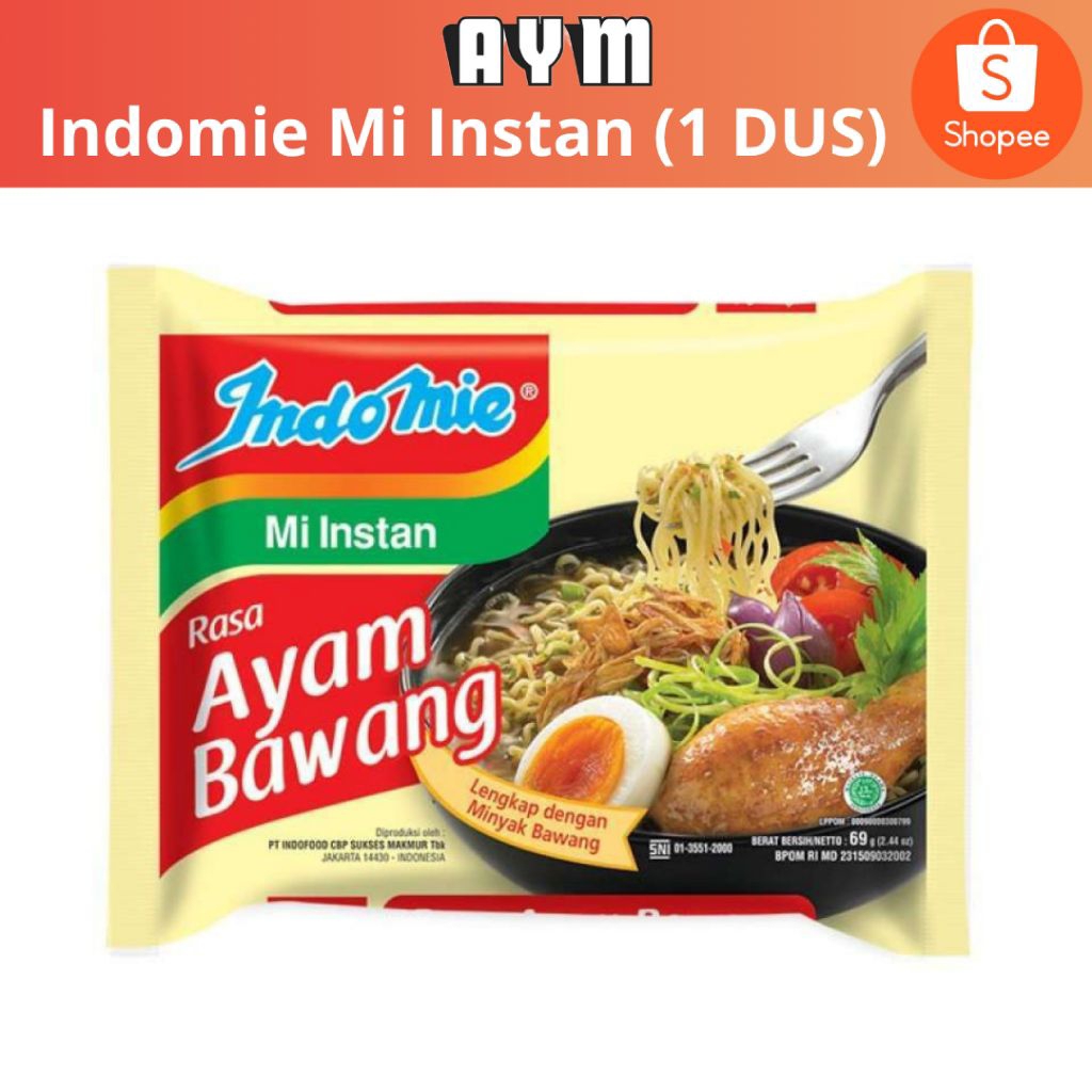 

INDOMIE RASA AYAM BAWANG MIE INSTANT (1 DUS)