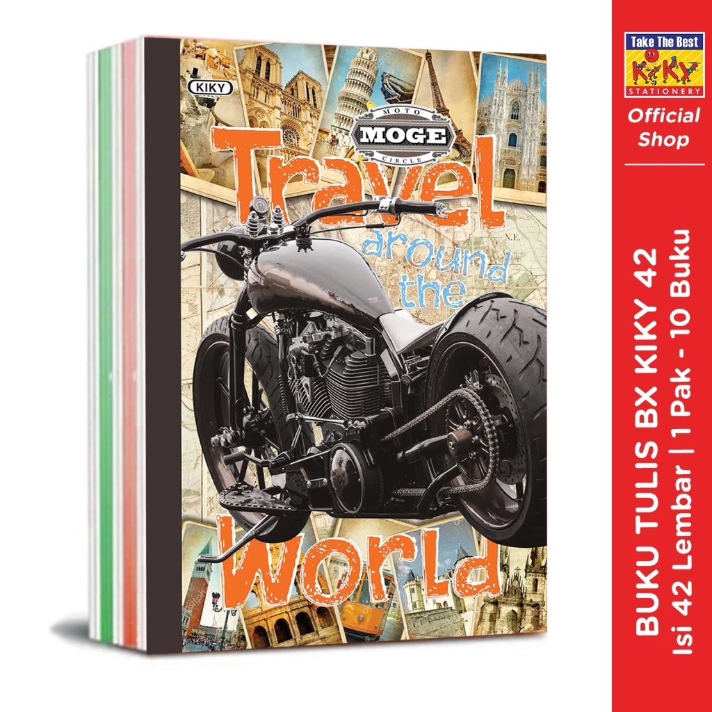

KIKY Buku Tulis BX 42 Lembar - 10 Buku / Motif Random