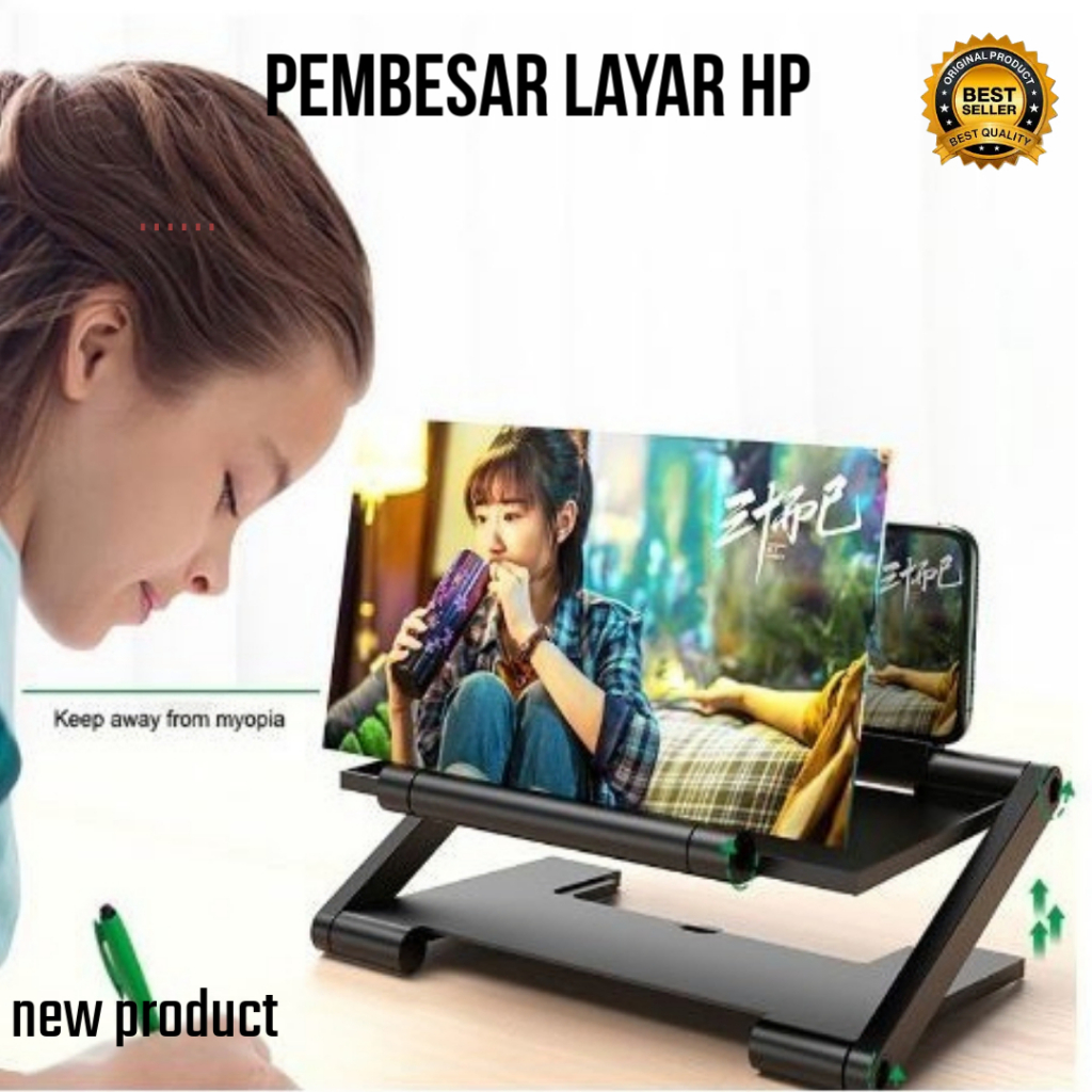 [ BISA COD ] PEMBESAR LAYAR HP 3D ORIGINAL PONSEL UNTUK NONTON ANDROID 10 INCH HP LAYAR KACA/PEMBESA
