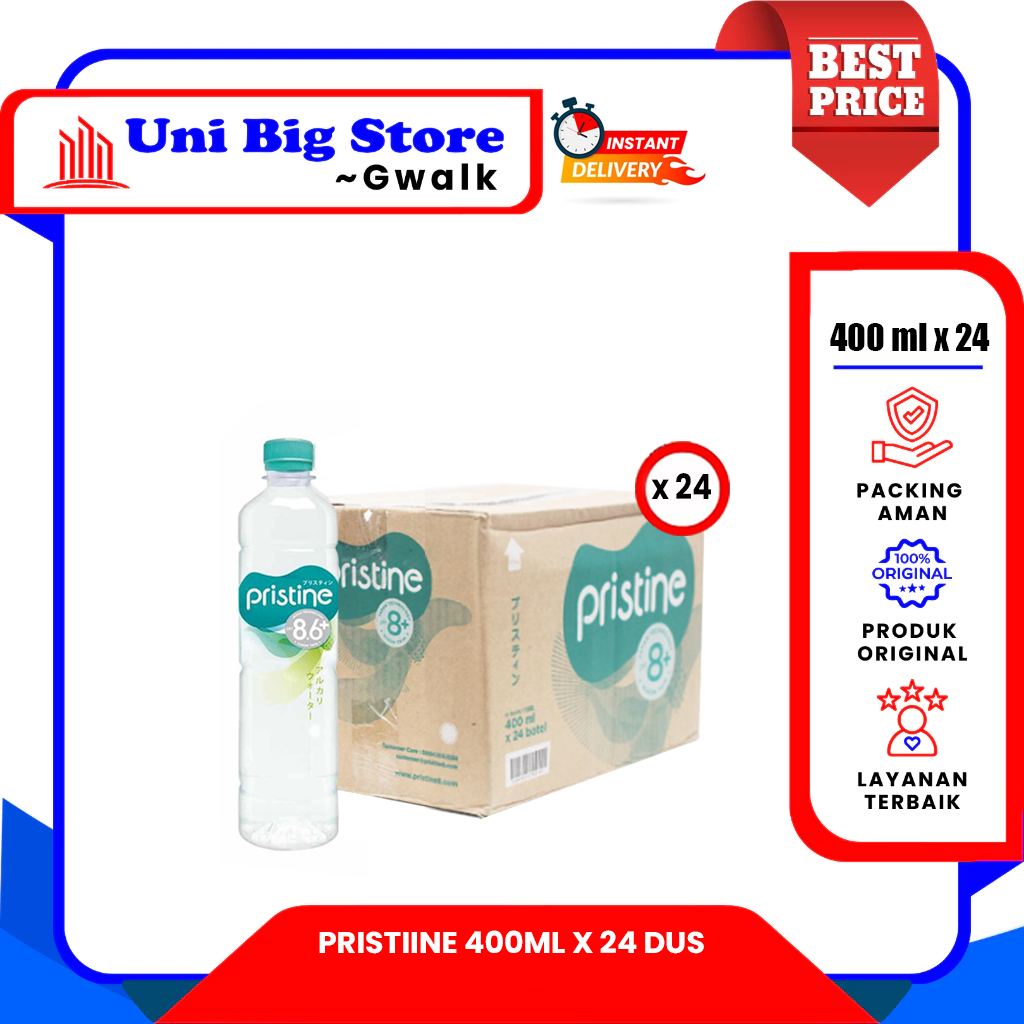 

PRISTINE 8+ AIR MINERAL ALKALI DUS - (400 ml x 24 pcs)