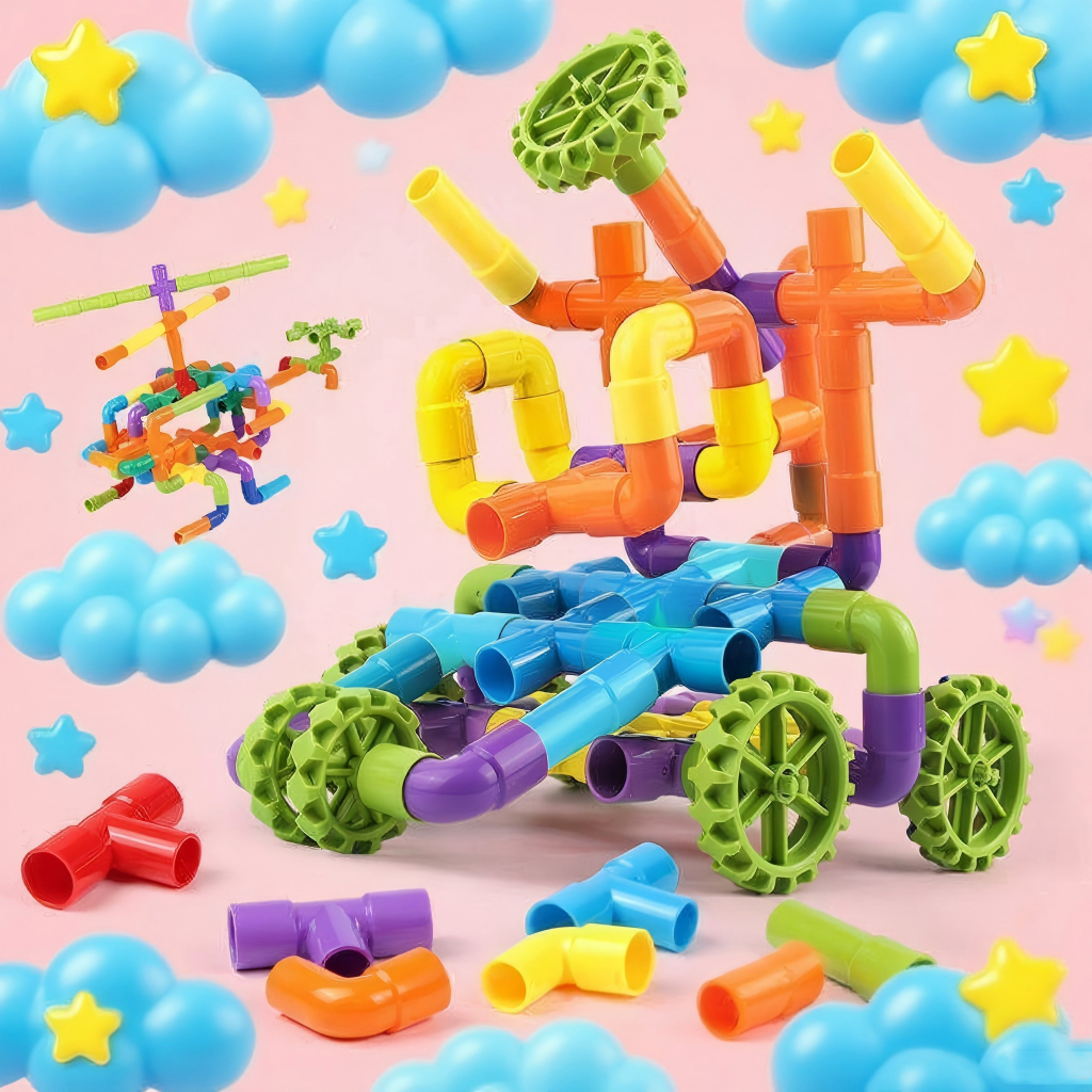 Diy Mainan Balok Pipa Berwarna Untuk Anak