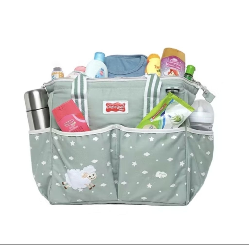 Dialogue Baby - Tas bayi ukuran besar - sheep series  warna hijau