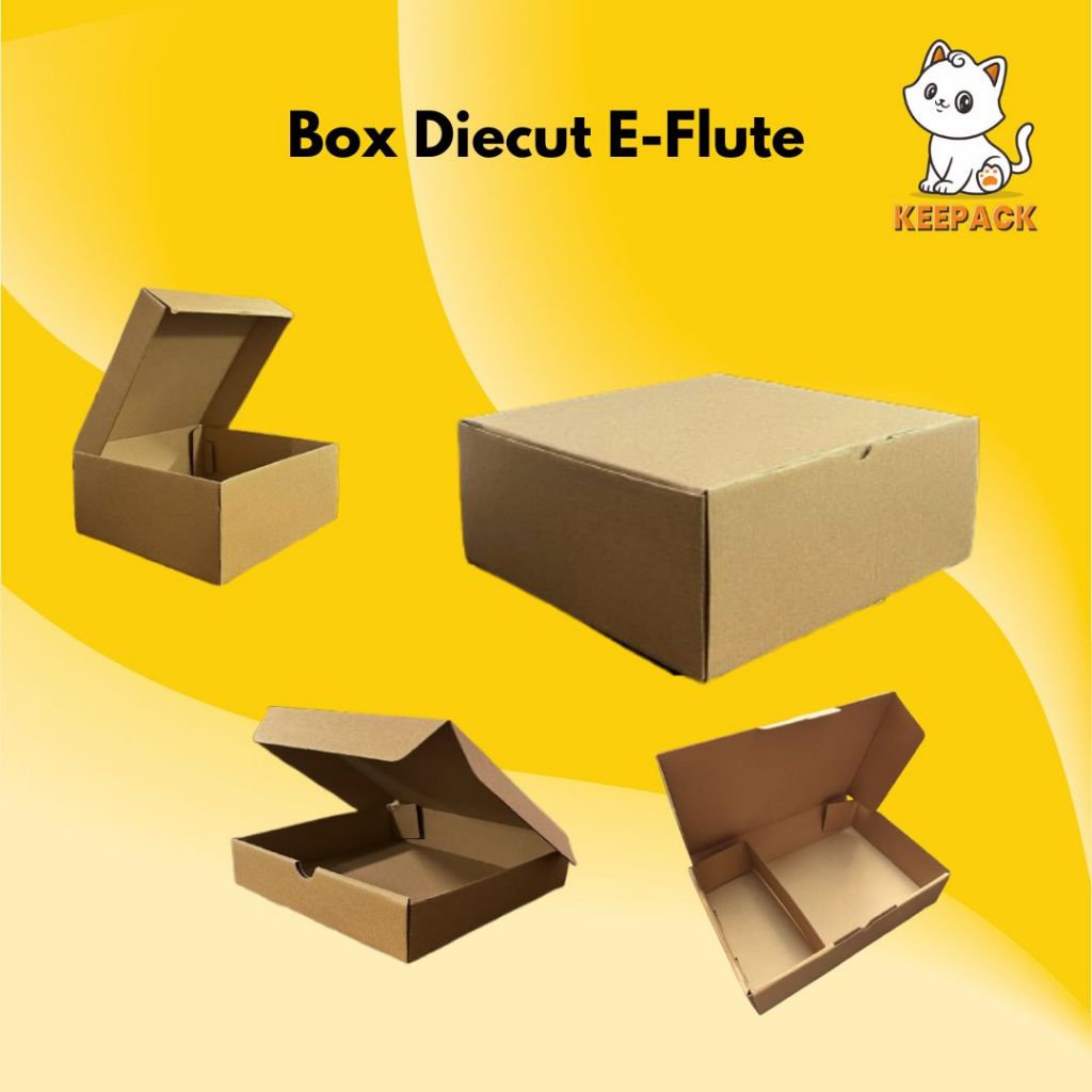 

Kardus Diecut eflute karton box kotak kado kue hampers pizza 25x25, 22x22 (min order 20 pcs)