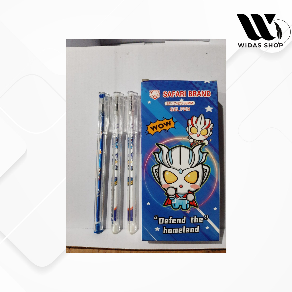 

Pen/Pulpen Gel Safari Brand dengan Desain Kartun Ultraman (12pcs)