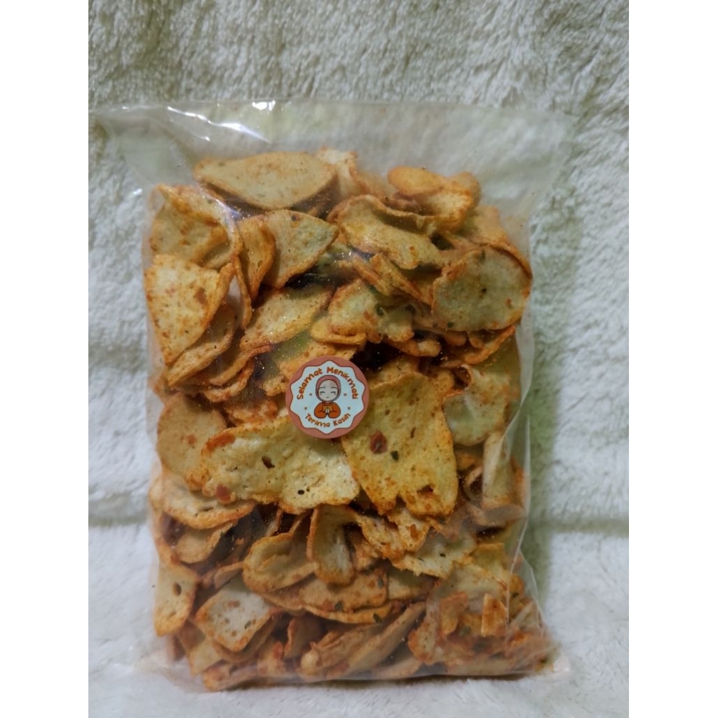 

keripik basreng pipih cemilan enak dan gurih