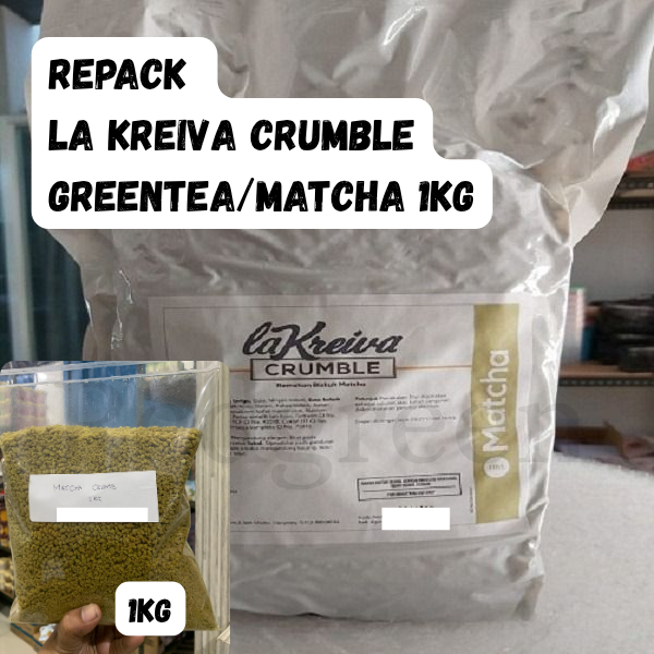 

La Kreiva Matcha crumble La Kreiva Greentea crumb crumble 1kg remukan topping Matcha CRUMB CRUMBLE 1000gram