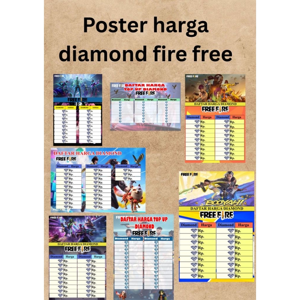 

poster harga diamond free fire