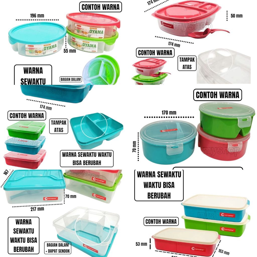 LUNCH BOX CLIO / TEMPAT MAKAN CLIO PLASTIK