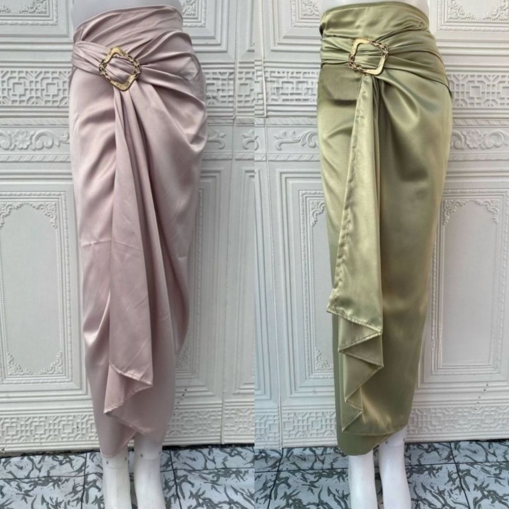 Rok Lilit Satin / Kain Lilit Satin Polos Nude Bawahan Kebaya Aneka Pilihan Warna