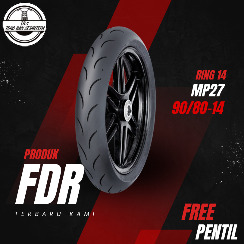SEPASANG / SATUAN BAN MOTOR MATIC FDR MP27 Ring 14 90/80 SOFTCOMPOUND MATIC VARIO BEAT MIO
