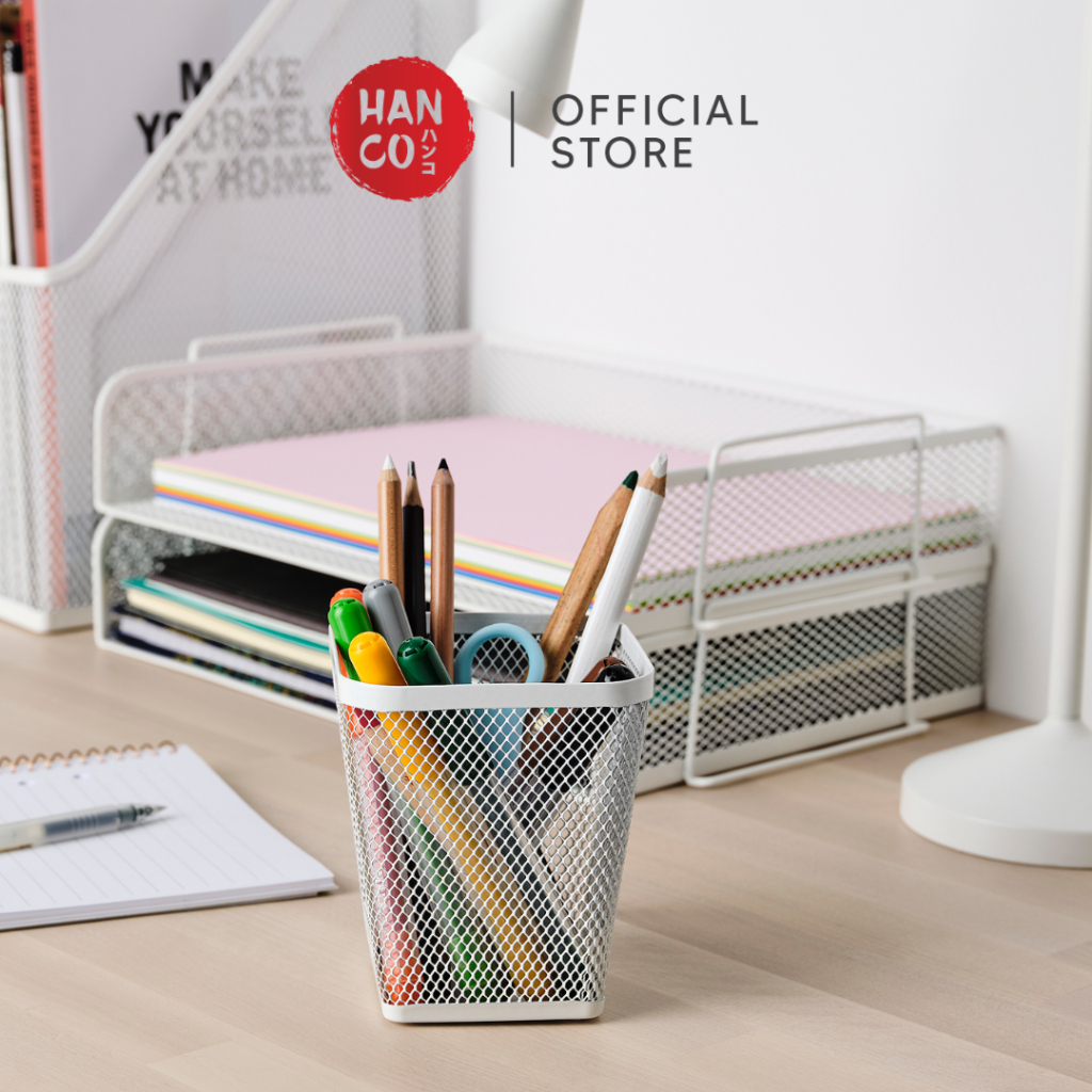 

TERLARIS IKEA HANCO DRONJONS Tempat pulpen putih baja Tempat Pulpen Pensil Pen