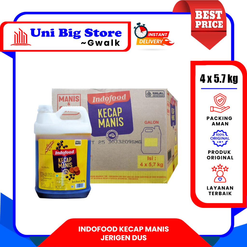 

INDOFOOD KECAP MANIS JERIGEN DUS - (5.2 kg x 4 pcs)