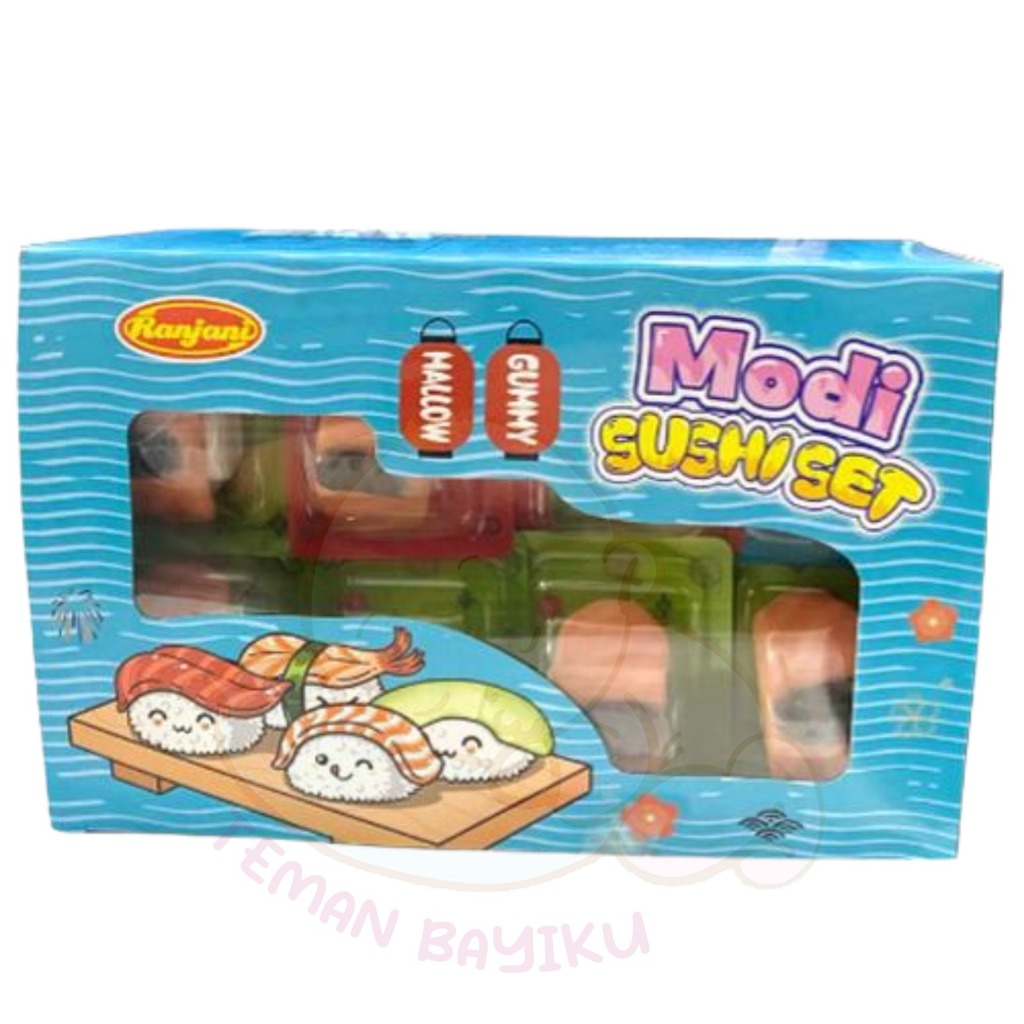

Ranjani Modi Sushi Set Gummy Mallow 24pcs 8gr/pcs Marshmallow Dengan Permen Jeli Aneka Rasa
