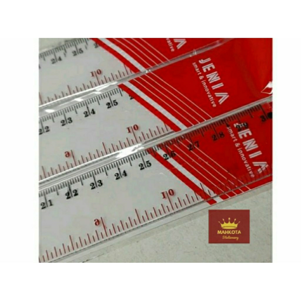 

Penggaris Plastik/Garisan JENIA 30 CM (isi 12 pcs)