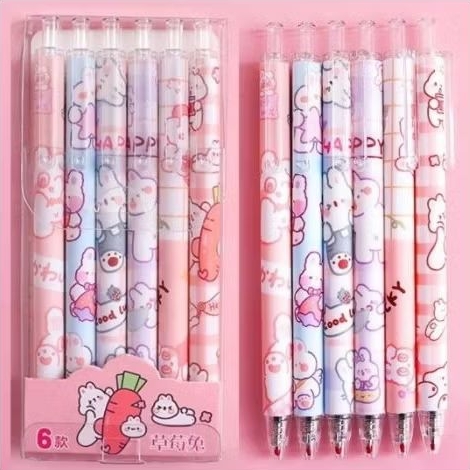 

Pulpen Set Karakter Lucu H643 Pulpen Mekanik Isi 6Pcs Bolpoin Gel