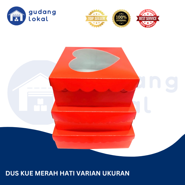 

DUS KUE MERAH HATI VARIAN UKURAN