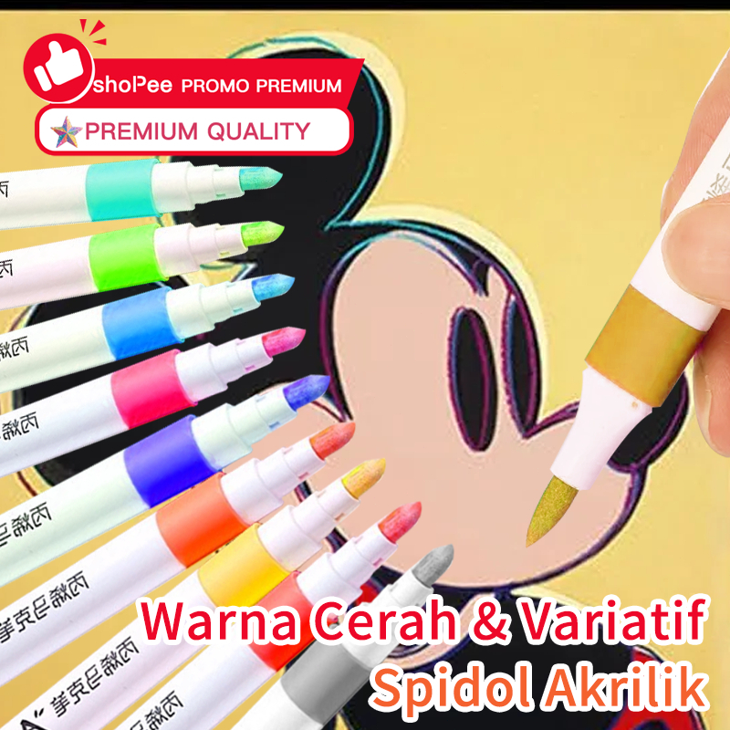 

Acrylic Marker Set Spidol Akrilik DIY Painting Spidol Pastel Pulpen Drawing Warna Sketch Marker