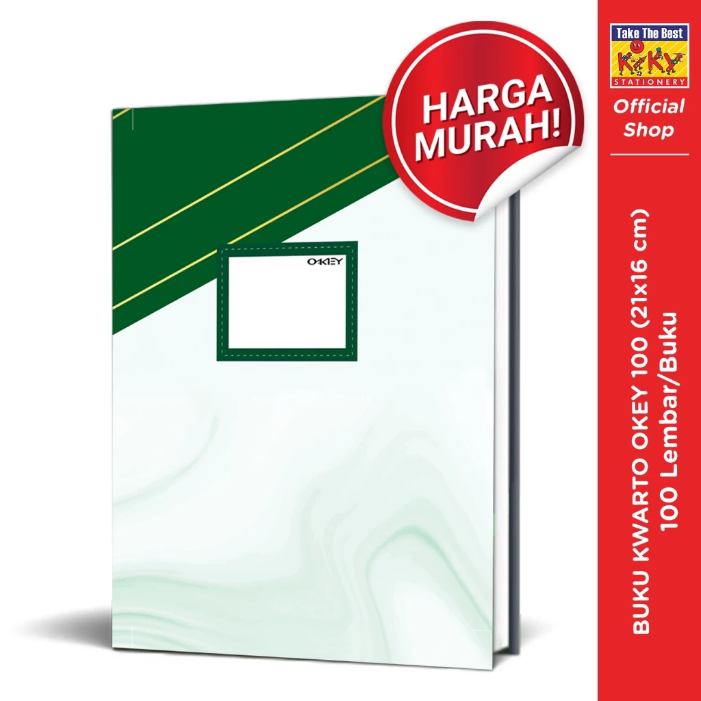 

OKEY Buku Hard Cover Kwarto Glossy (Uk. 16 x 21 cm) Isi 100 Lembar