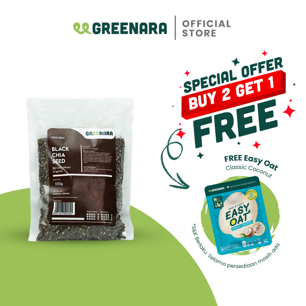 

Greenara Black Chia Seed 100gr / Biji Chia Seed Hitam