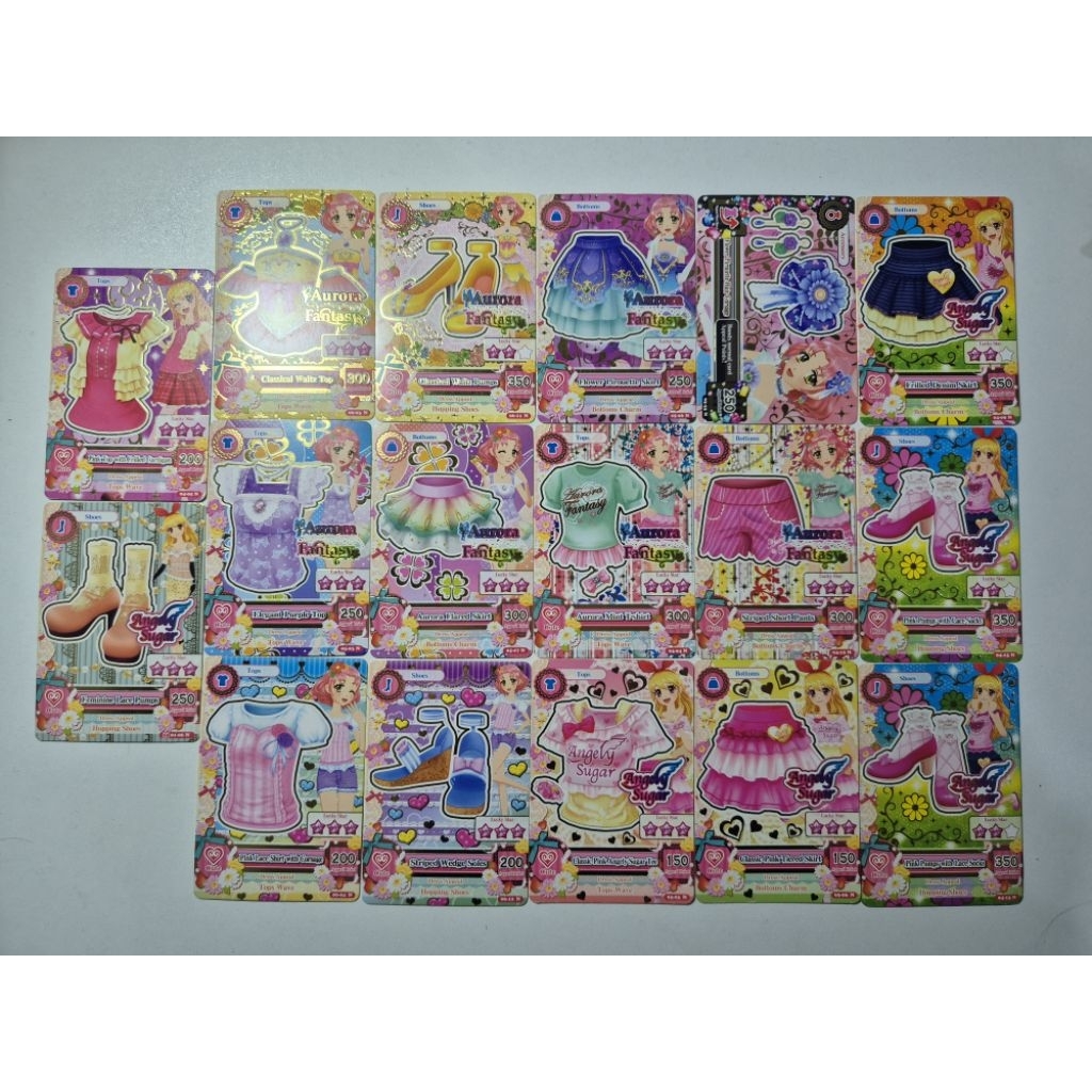 Kartu Aikatsu Card Angely Sugar Aurora Kiss Ichigo Aoi Ran