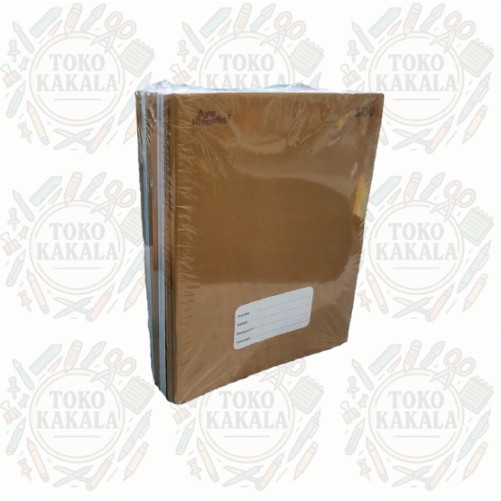 

BUKU TULIS SIDU 60 LEMBAR SAMPUL COKLAT ISI 10 PCS/ PACK