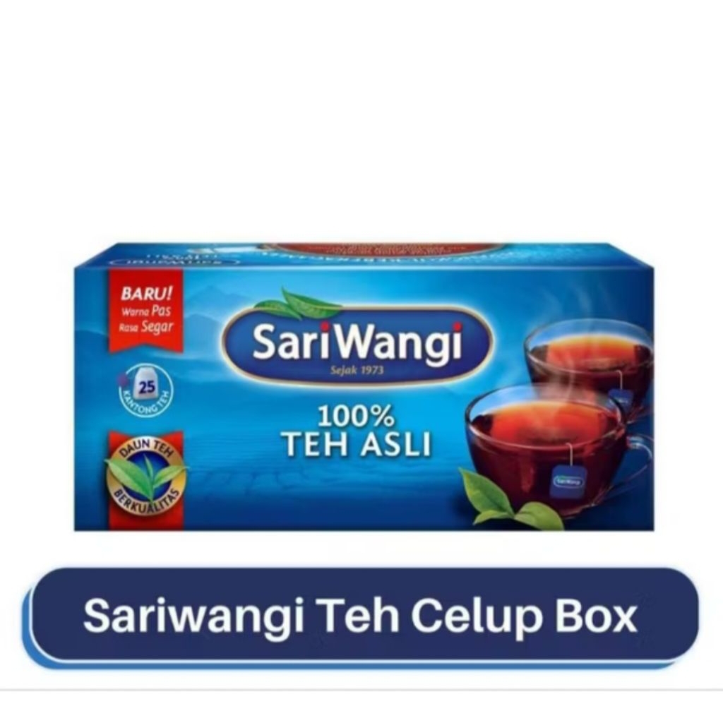 

Teh Sari Wangi 100% Teh Asli Isi 25 kantong