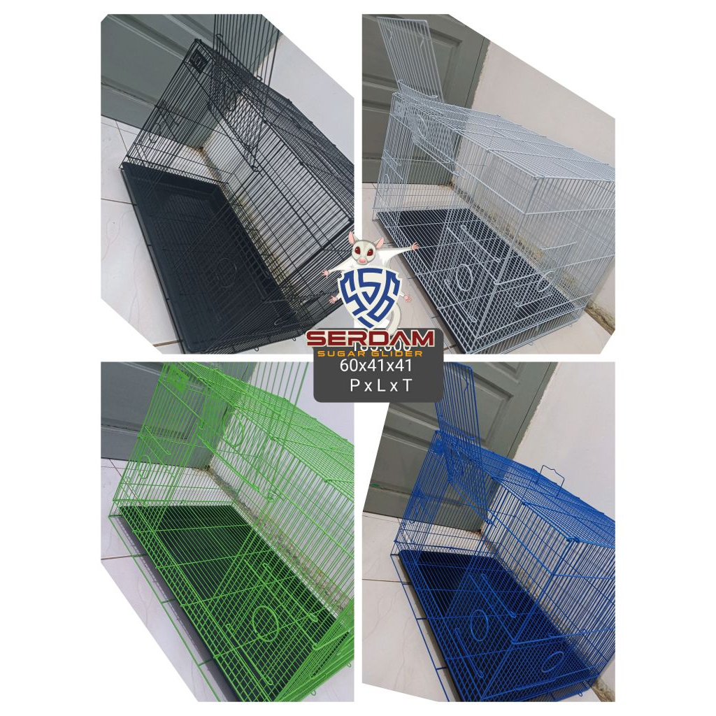 Colour Warna Random Kandang Lucky Promo 60 x 42 x 42  Pet Cage Hewan Sangkar Kurungan anabul Kucing 