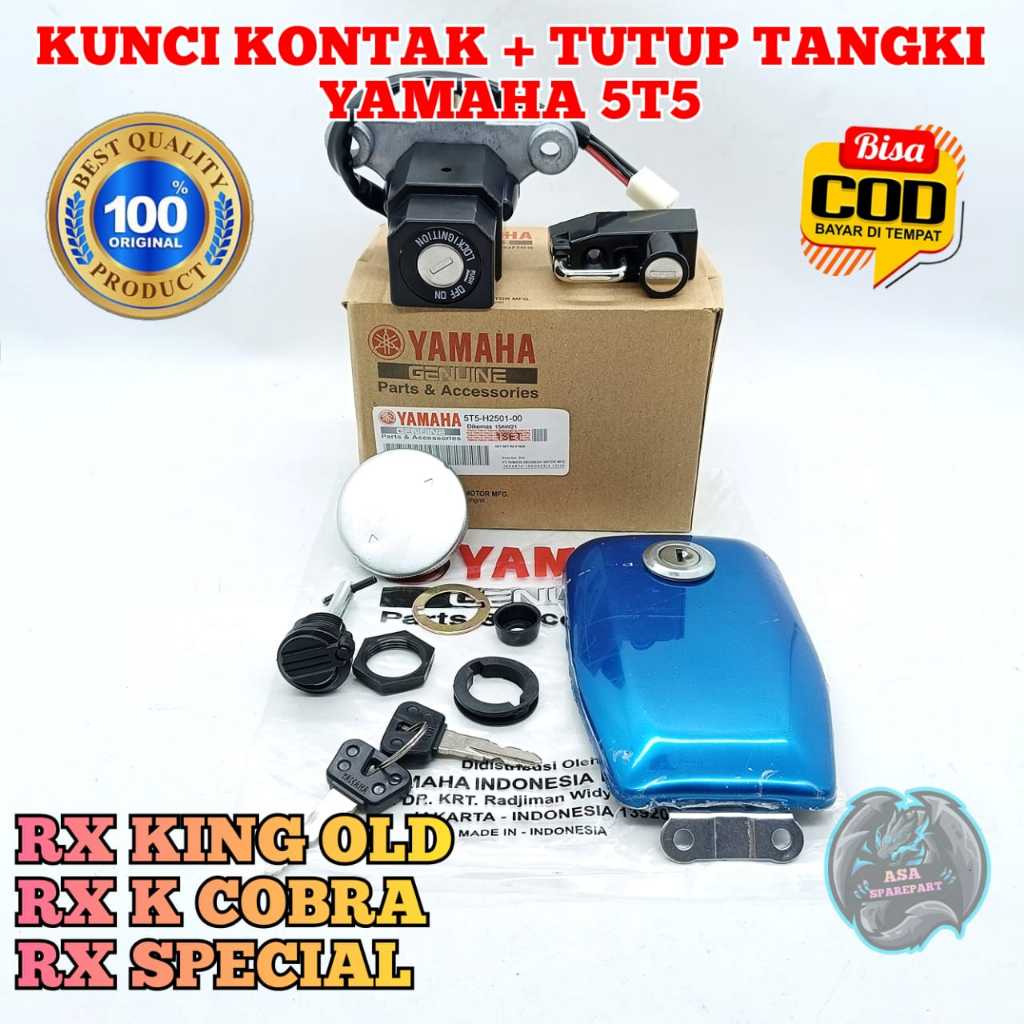 Kunci kontak + tutup tangki 5T5 asli original motor yamaha Rx king old / lama , rx k cobra , rx spec