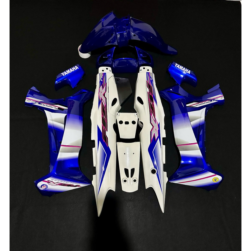 body full set fizr putih biru body set fizr