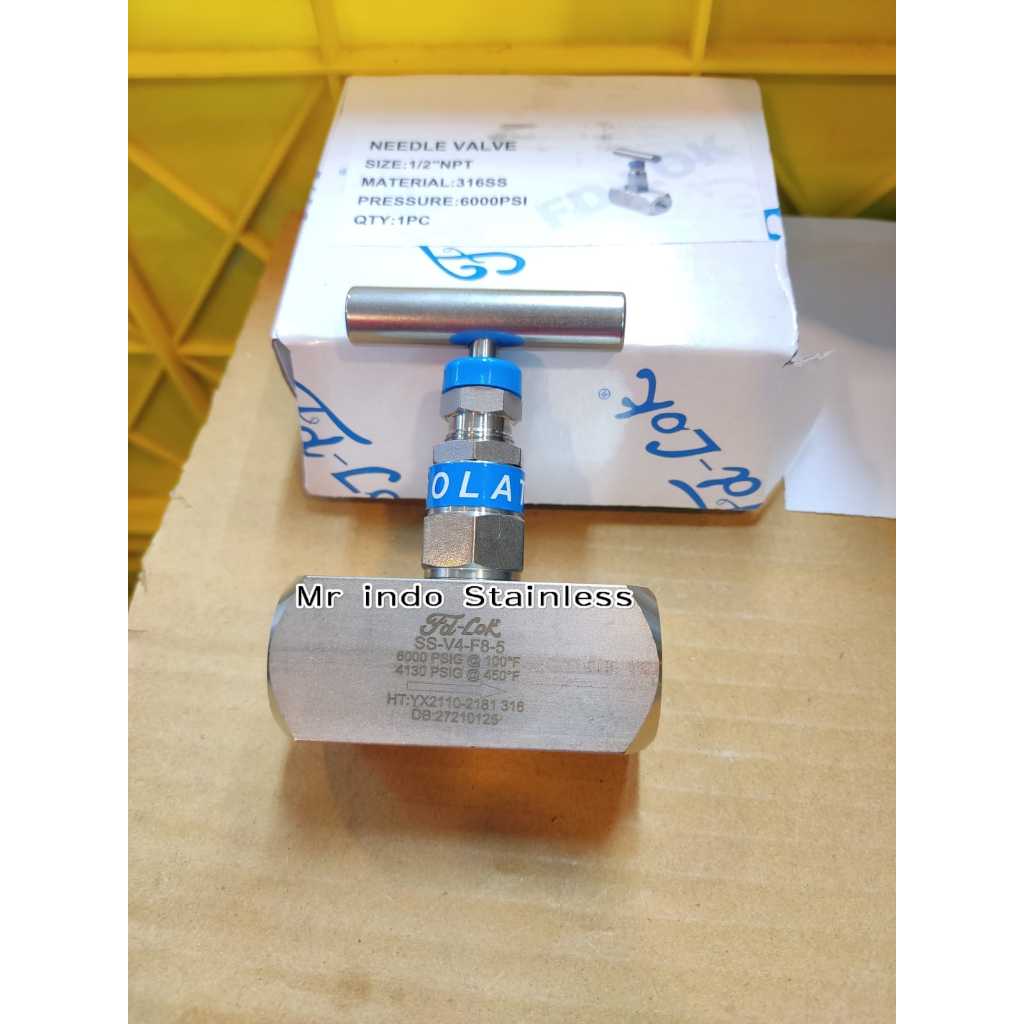 Needle Valve SS316 1" Inch / Nedel Valve SS 316 FD Lok Original