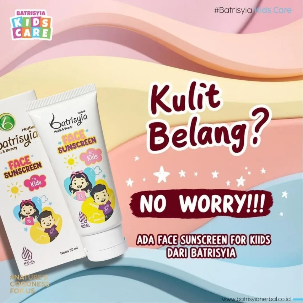 BATRISYIA Face Sunscreen For Kids / sunscreen kids / Sunscreen anak spf 35 / sunscreen wajah anak
