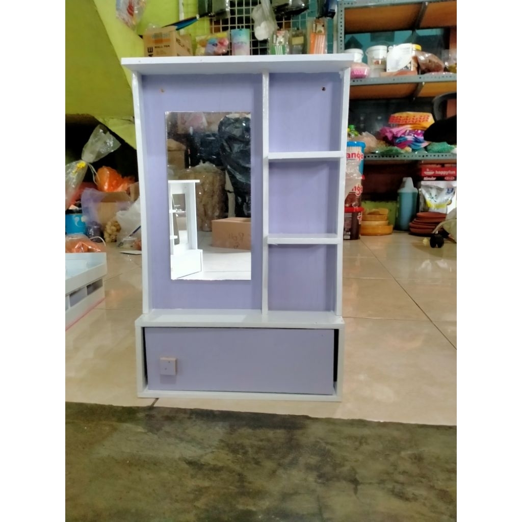 Lukchup_20 Cermin Rias Minimalis Rak Kosmetik Gantung Meja Rias Rak Rias Gantung Rak Rias Make Up