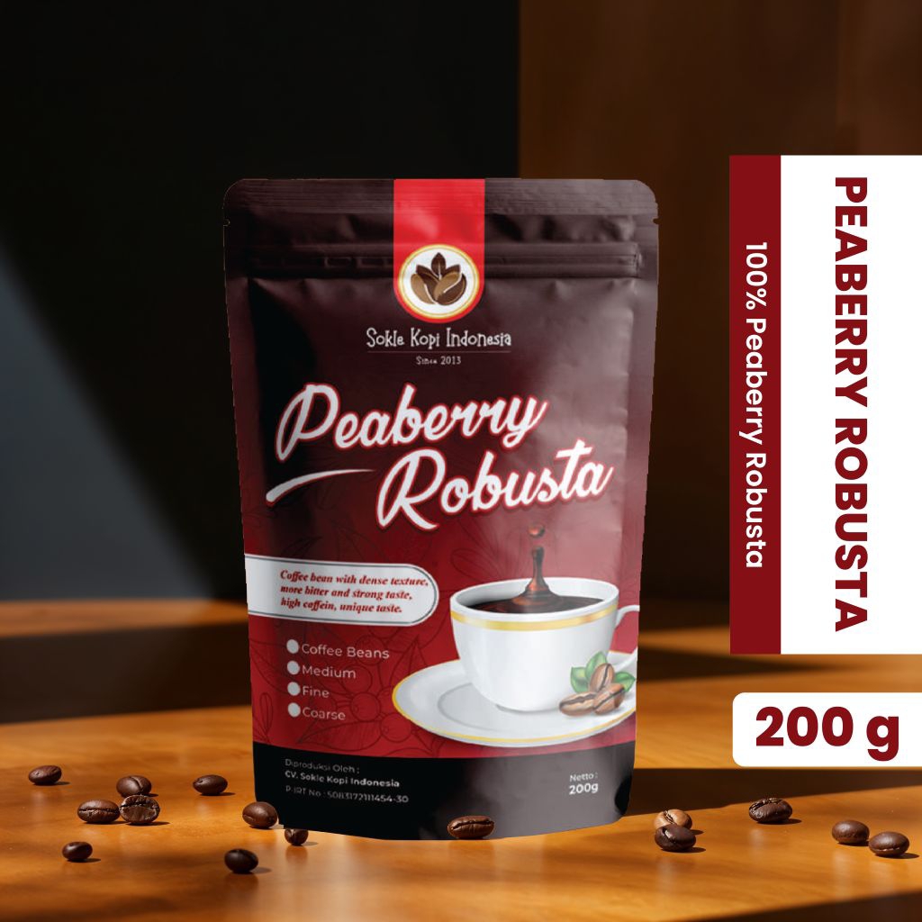 

peaberry robusta 200gram