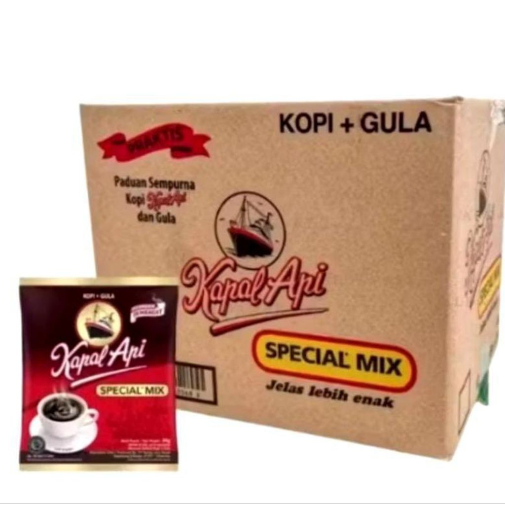

Kopi Kapal Api Special Mix Kemasan 1 Karton 10×12=120 Sachet
