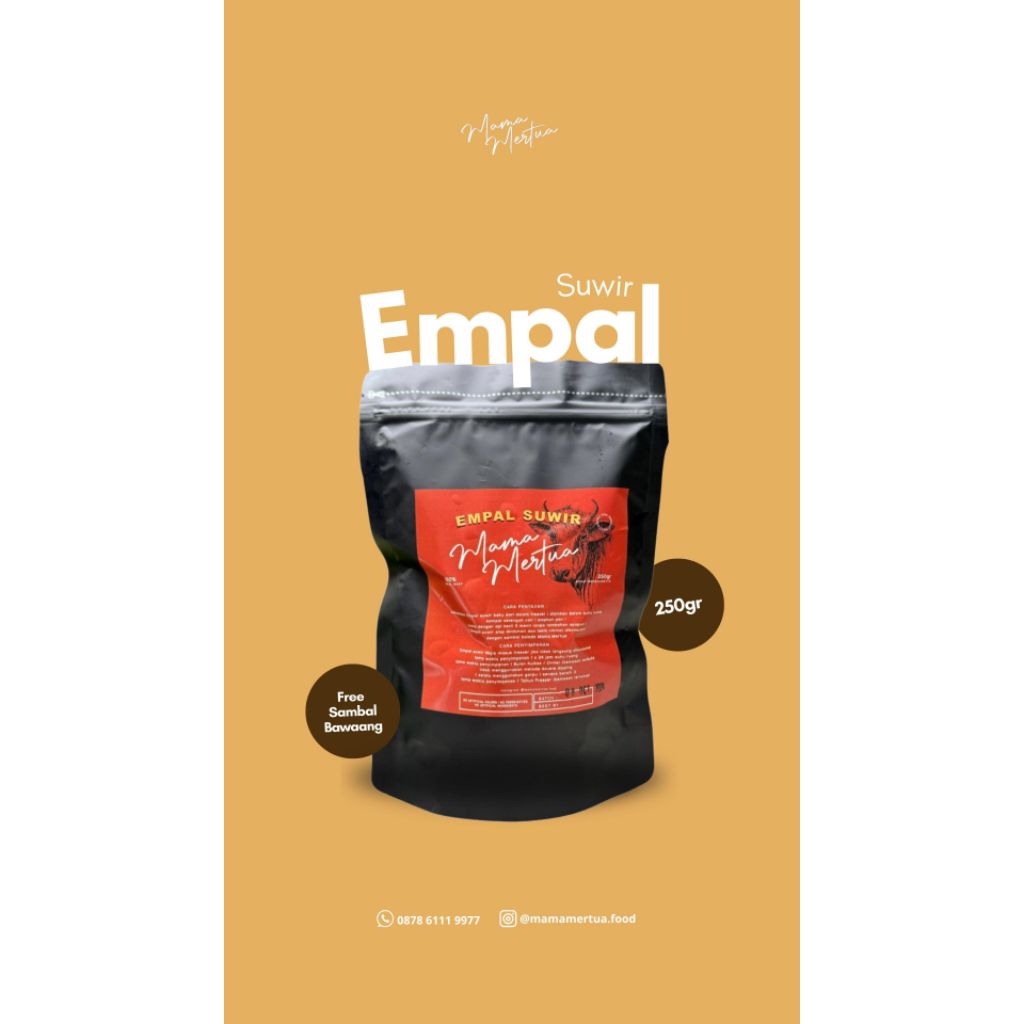 

MAMA MERTUA FOOD - EMPAL SUWIR UKURAN 250gram
