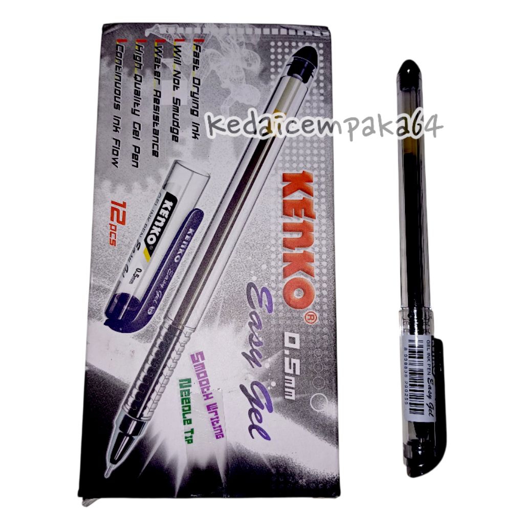 

PULPEN CAIR HITAM KENKO 0.5 MM EASY GEL PEN